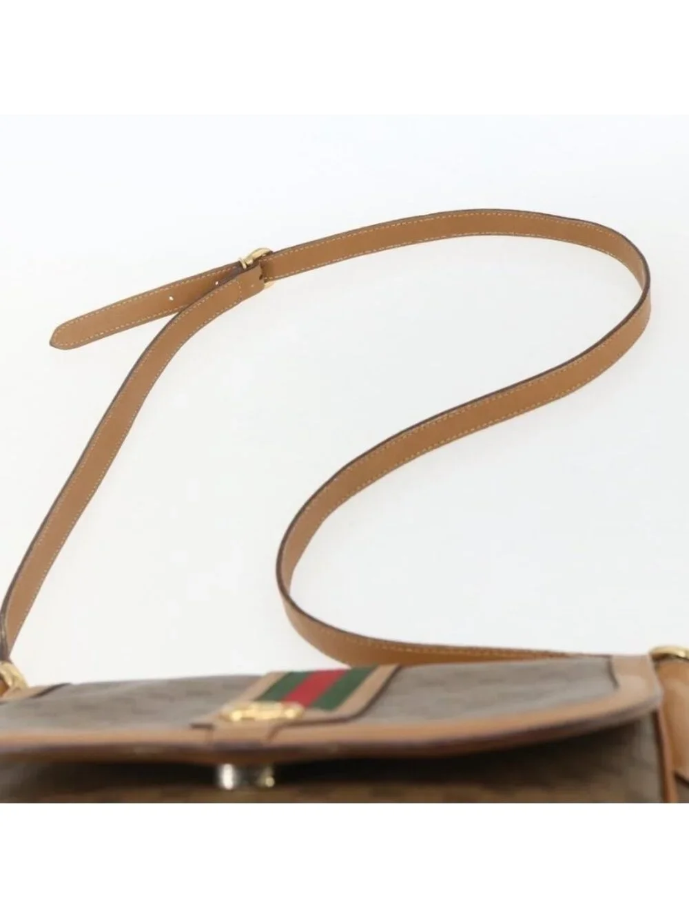 Authentic GUCCI Micro GG Supreme Web Sherry Line Bag PVC Beige 001 115 0914 - Picture 15 of 16